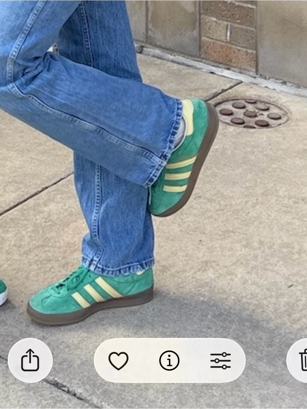 adidas Green Suede Sneakers with Yellow Stripes